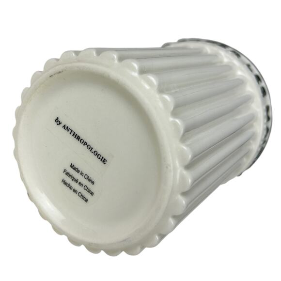 Anthropologie White Ceramic Claudette Gold Tone Soap Dispenser - Picture 6 of 6